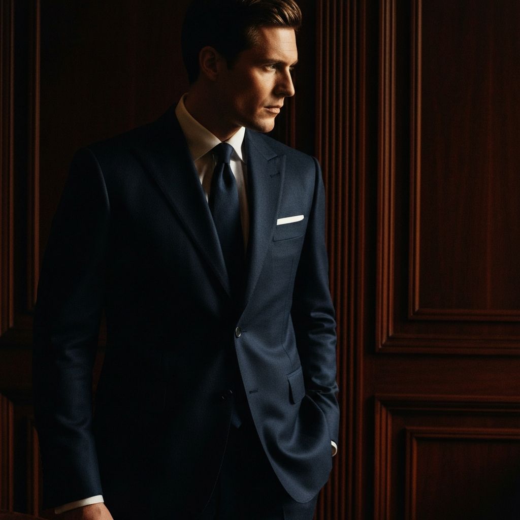 Man wearing a bespoke Solenne suit